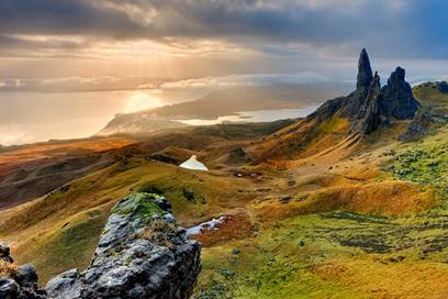 Landscape, Scotland, Isle Of Skye, Old Man Of Storr